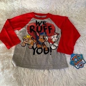 Toddler 2T Paw Patrol Valentines day long sleeve shirt